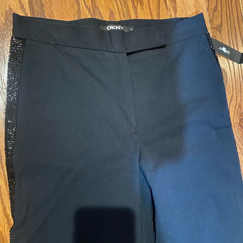 Black DKNY “tuxedo” pants, size 4